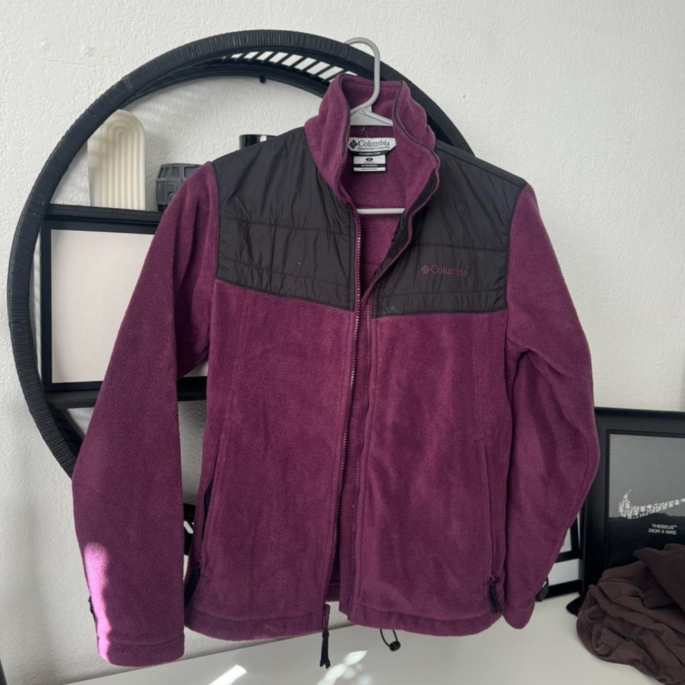 Columbia Purple and Black Fleece Jacket